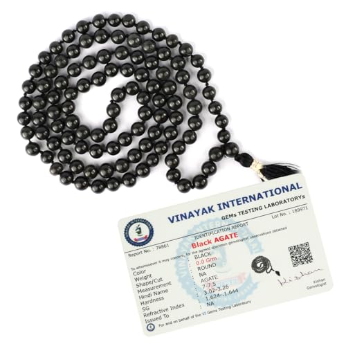 Image of Reiki Crystal Products Natural Reiki Feng-Shui Mala Necklace 6 mm Crystal Stone 108 Bead Jaap Mala for Men and Women