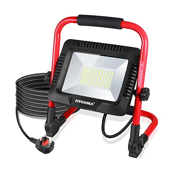 LED-Arbeitsleuchte, 50 W, zwei Helligkeitsmodi, 5500 lm, IP65 wasserdicht, 360 Grad drehbar, mit Ständer, faltbar, 6500…