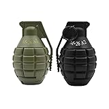 Zhongren CS Hand Grenades Toys Model Toy Spring Powered Impact for Battle Games Tactcial Airsoft Paintball (Black+Green)
