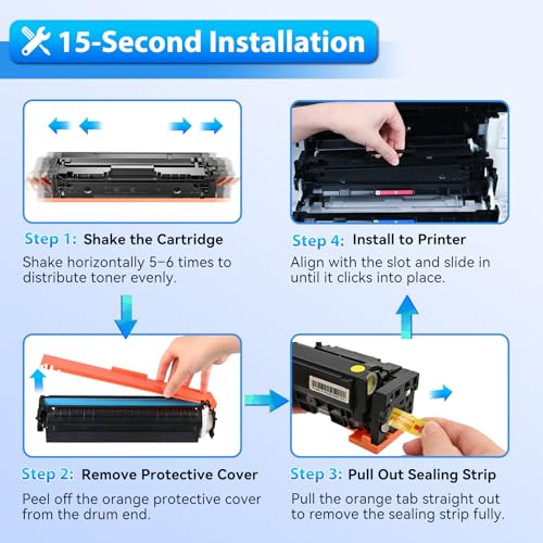Image of 075 Toner Cartridge Compatible for Canon MF663Cdw MF665Cdw MF662Cdw 4 Pack | Compatible with Canon 075 075H. Fits LBP646Cdw LBP647Cdw LBP640 MF660. Reliable performance for home, office and school use.