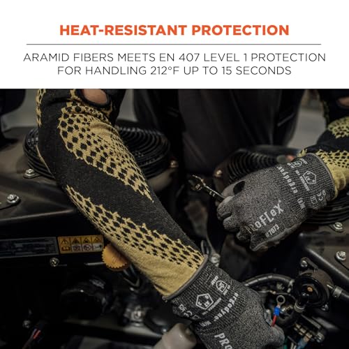 Image of Ergodyne Unisex Proflex 7951 Cut-resistant Protective Arm Sleeves - Ansi /Isea 105-2016 A5, En 388: 2x4xf, Heat Resistant