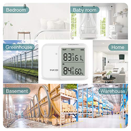 Inkbird Ith-20R Indoor Outdoor Thermometer Wireless Hygrometer With 3 Wireless Remote Sensors Waterproof Accurate Temperature Display For House Room Kitchen Courtyard Brewhouse Public Places #TOP6