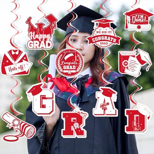 Image of Red 2026 Grad Banner Grad Party Decorations 2026 Graduation Banner Graduation Decorations 2026 Class of 2026 Decorations Congrats