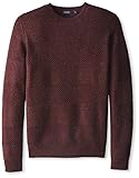 Thirty Five Kent Men's Cashmere Marled Wide Stripe Crew Neck Sweater