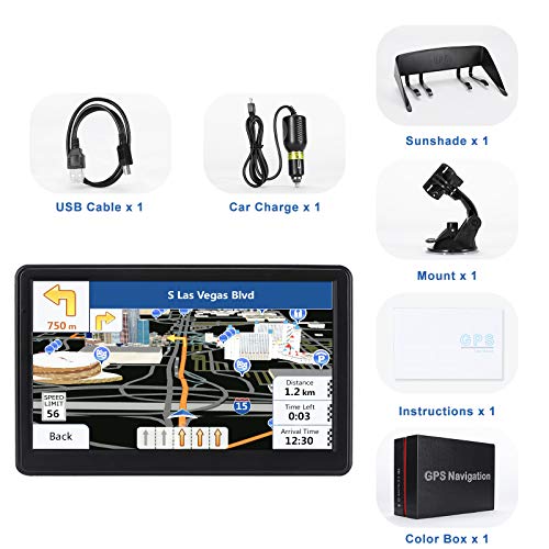 7-Inch Car Gps Navigation Gps Navigation For Truck & Rv & Car, Driver Alerts, Turn-By-Turn Directions, 2023 Map And Free Update Map #TOP6