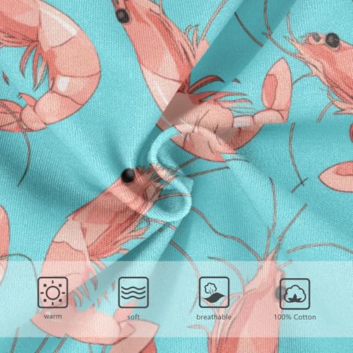 Wusikd Pink Shrimp Boys' Underwear Cotton Blue Boys Briefs Soft Toddler Underwear 2T3