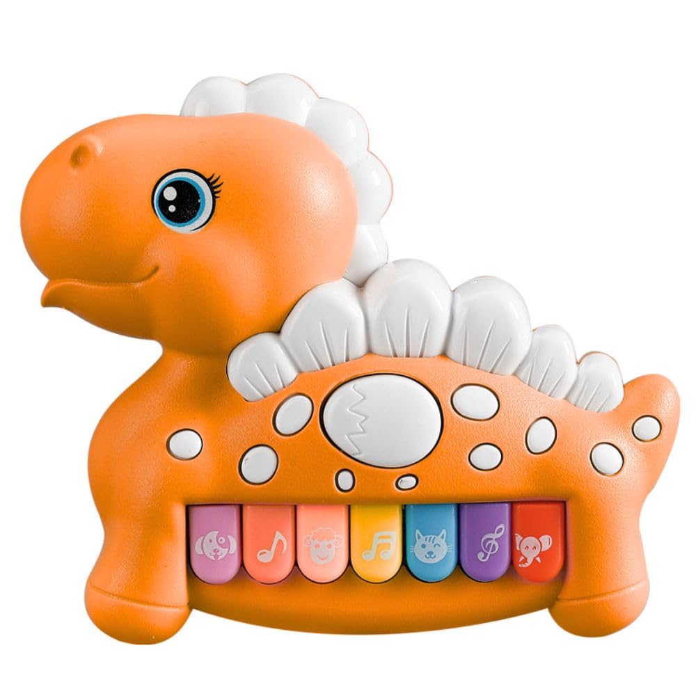 FunBlast Dino Piano for Kids – Musical Keyboard Toy with Lights, Early Learning Musical Toy for Toddlers, Educational Piano for Boys and Girls (Orange)-image-40