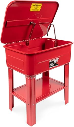 AFF Lavadora de piezas automotrices con bomba eléctrica con cesta de piezas, capacidad de 20 galones, 30 pulgadas de largo x 20-12 pulgadas de ancho