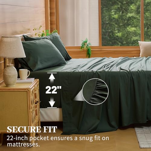 Image of Bedlifes 1000TC Egyptian Cotton Cal King Sheets, 18-24 inch Extra Deep Pocket
