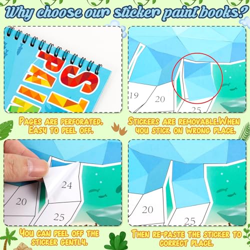 Image of 2PCS Dinosaur Underwater World Stickers for Kids 2-4