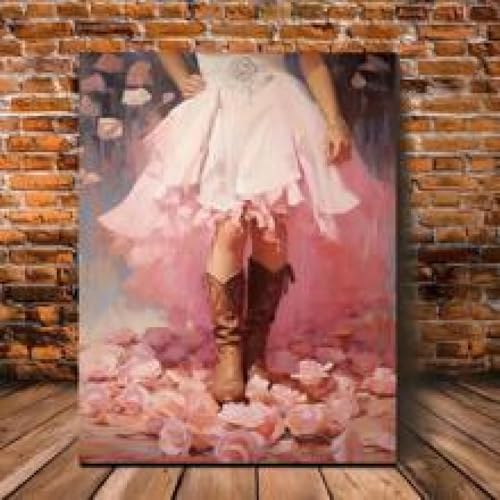 Peinture esthétique à fleurs roses pour masquer un mur vide sans travaux