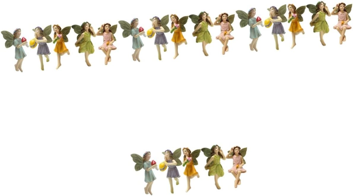 ARTIBETTER 24 Pcs Flower Fairy Ornament Tiny Garden Fairy