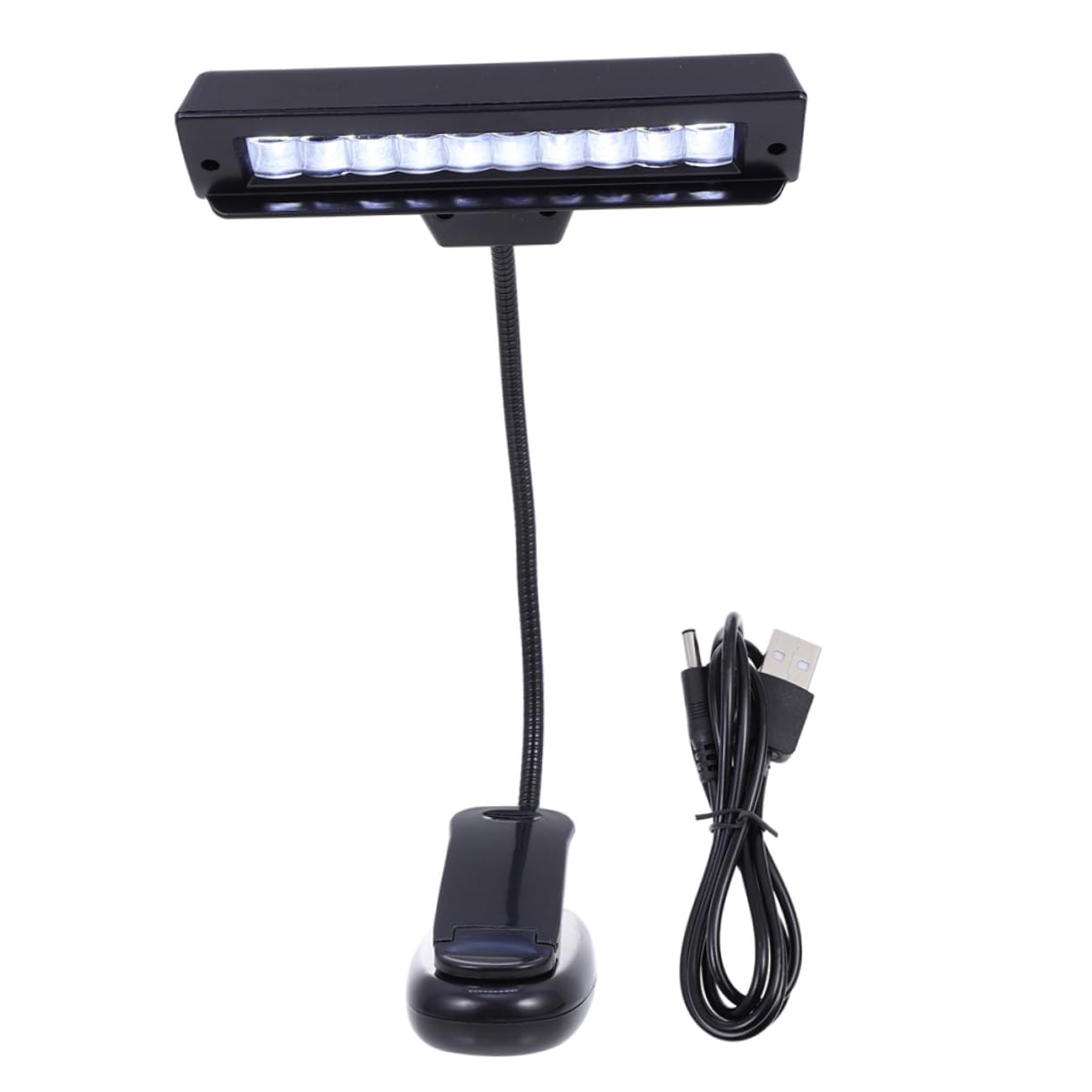 Milisten Music Stand Light Musicians Reading Lamp Floor Standing Light Music LED Lights Dimmable Book Light for Reading Desk Lamps Clip Desk Lamp LED Book Light Abs Black