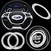Auto Lenkrad Emblem Zubehör Diamant Logo Aufkleber Zubehör Dekoration für Ford Fusion, Escape, Focus, Transit, Fiesta, Ecosport