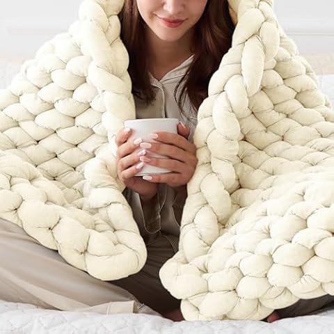 Simple&Opulence Chunky Knit Weighted Blanket Cover