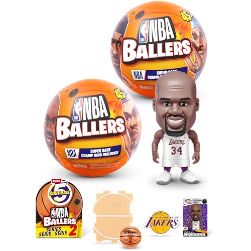 5 surprise nba ballers series 2 by zuru licensed nba collectible surprise unboxing basketball collectible sports toy for boys ages 3 and up 2 capsules