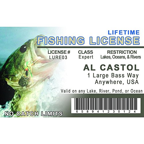 Signs 4 Fun Parody Driver’s License | Fishing License ID | Fake ID Novelty Card | Collectible Trading Card Driver’s License | Novelty Gift for Holidays | Made in The USA