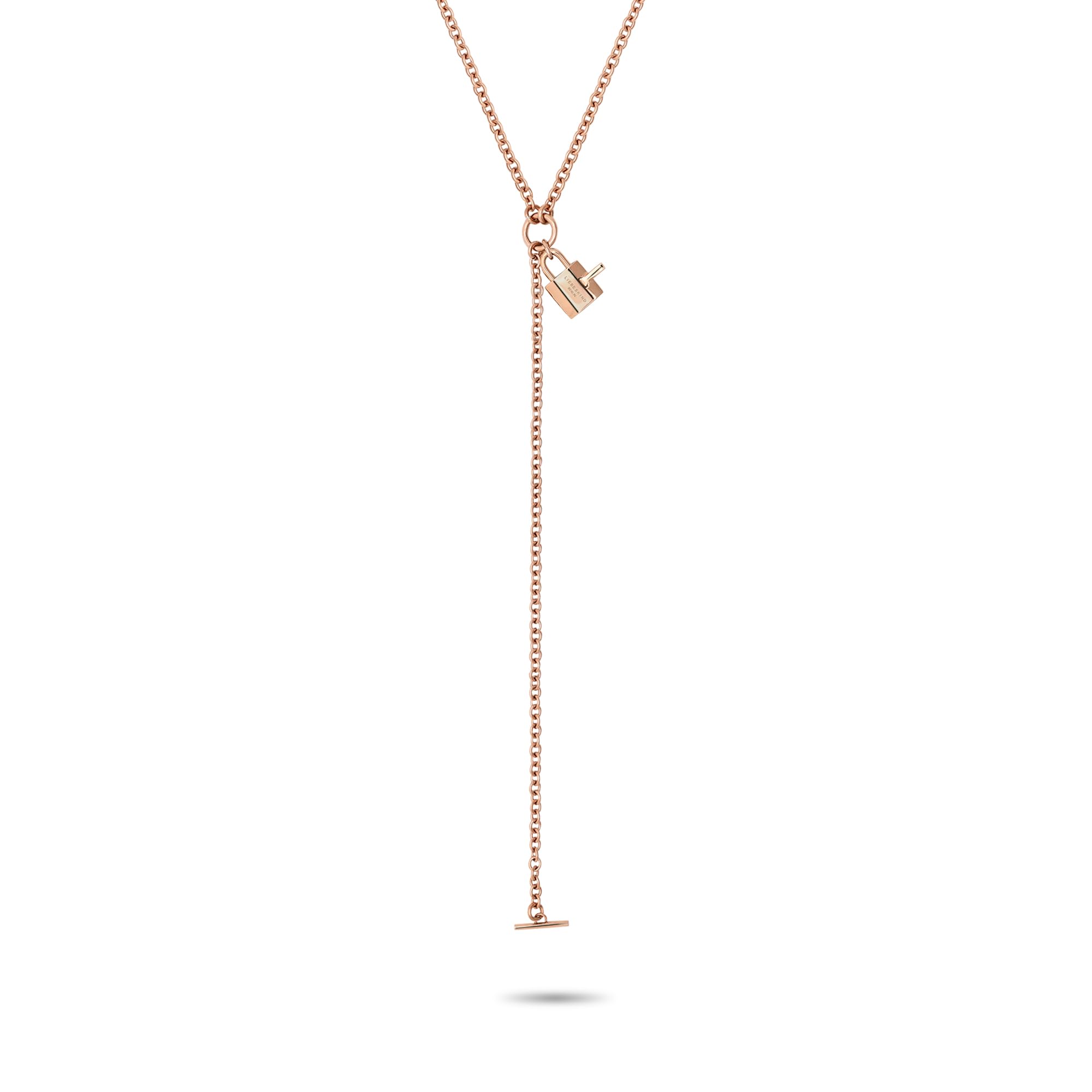 Liebeskind Berlin LJ-1634-N-55 Necklace Stainless Steel in IP Rose Gold, 55 cm, Stainless Steel, No Gemstone