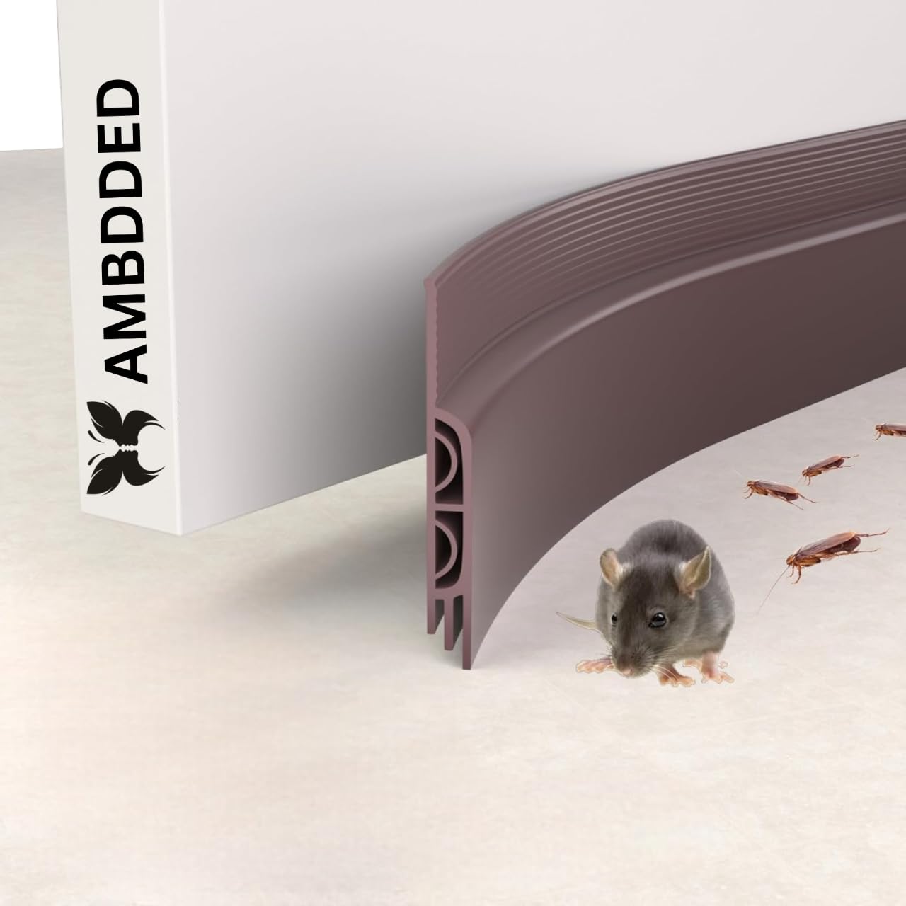 Ambdded® Self-Adhesive Silicone Door Bottom Sealing Strip –Flexible Weather Stripping for Draft, Insect Protection, Under Door Gap Filler,and Gate Gap Filler,Brown (1, Brown-1) (B0DFCKRW3H) Amazon Price History, Amazon Price Tracker