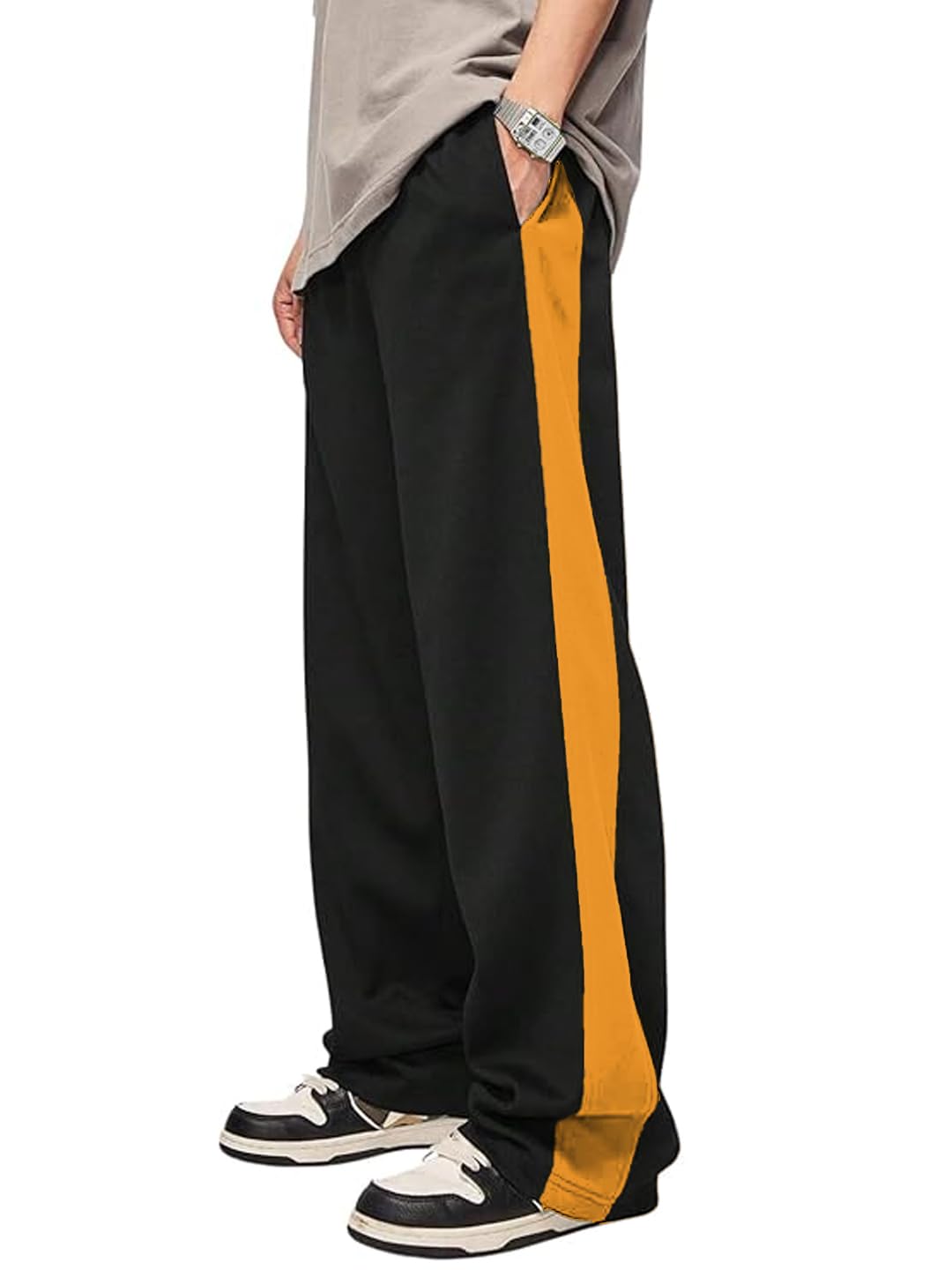 LEOTUDE Joggers for Men for Running || Mens Lower Activewear Track Pant || Loose Fit Track Pant for Men (Black)-image-15