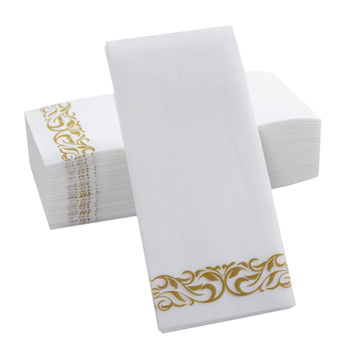Papierservietten Einweg Servietten Goldene 40x30cm 100 Papier Luxuriöse Stück für Gefaltet aus Restaurant und Partydekoration