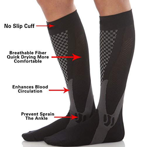 2 paia polpaccio a compressione per uomo e donna