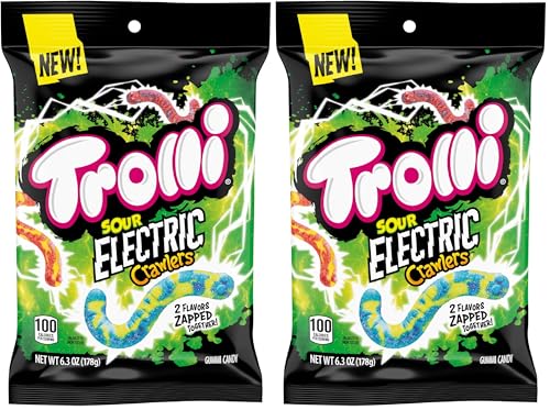 Image of Trolli Electric Crawlers Candy,6.3 Ounce Bag,(Pack of 2)