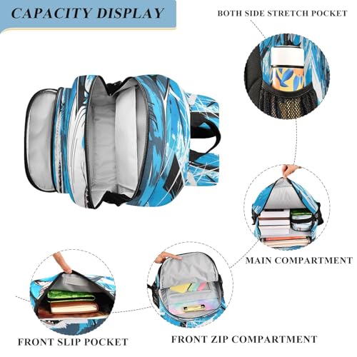 Sac à dos ordinateur enfants requin bleu cartable scolaire rigide B416