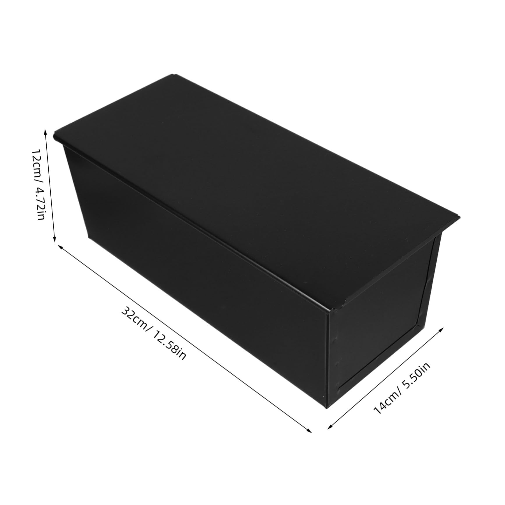 IMIKEYA Moule à Pain Noir avec Couvercle Antiadhésif en Métal 1000g pour Pain de Mie et Sandwich Cuisson la Maison Cuisine