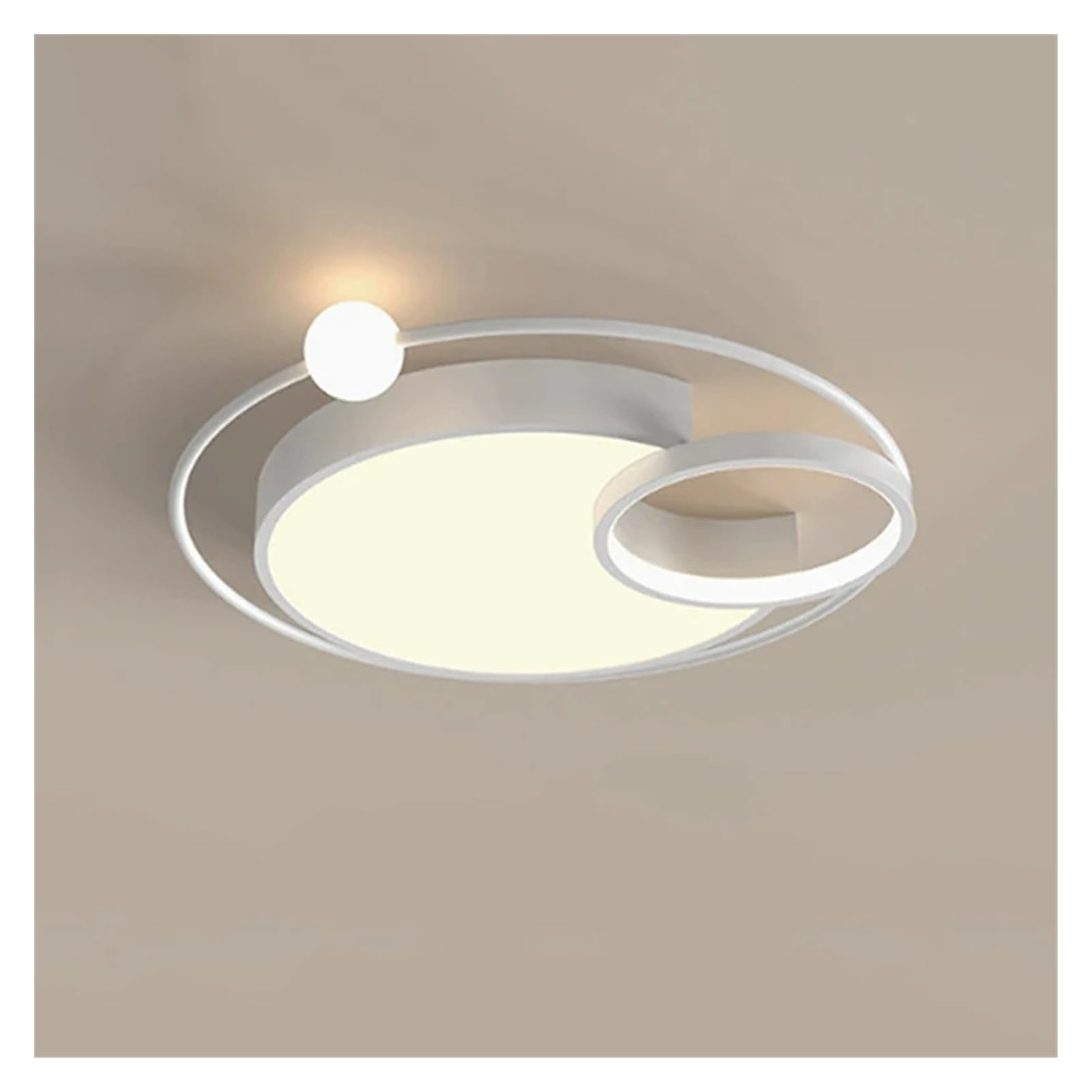 Plafonnier LED doré 29W rond moderne blanc chaud pour éclairage de chambre