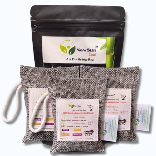 NewSun Activated Bamboo Charcoal Air Purifying Bag – Natural Deod...