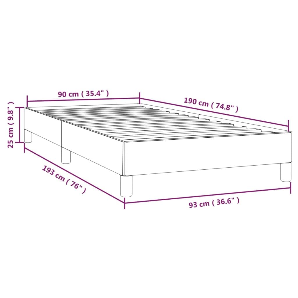 90x190 cm Fabric Bed Frame with Plywood Slats, Light Gray | Upholstered platform bed ideal for youth or guest bedrooms, easy to assemble.