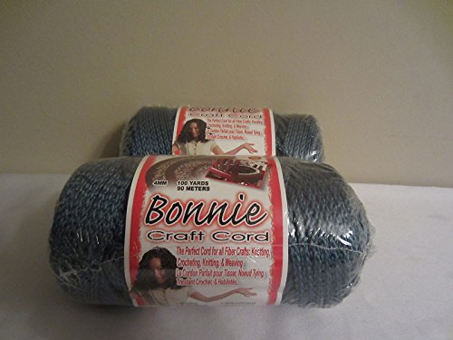 Bulk Buy: Denim Bonnie Braid Macrame Craft Cord 4mm 100yds (2-pack)