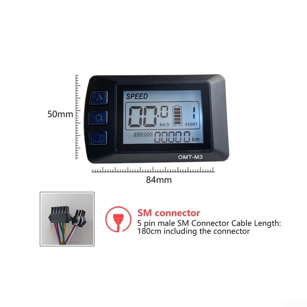 Zoegneer Strumento LCD, display OMT-per M3, installazione senza sforzo del pannello di visualizzazione LCD OMT per M3 per scooter elettrico della bici
