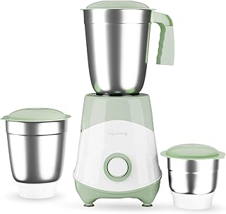 Lifelong Mixer Grinder for Kitchen | 3 Jar 500 Watt Mixie with Chutney Jar, Liquidizing Jar & Wet Grinder | Blender for Juices, Smoothies & Purees with Stainless Steel Blades, 3-Speed & Pulse Function