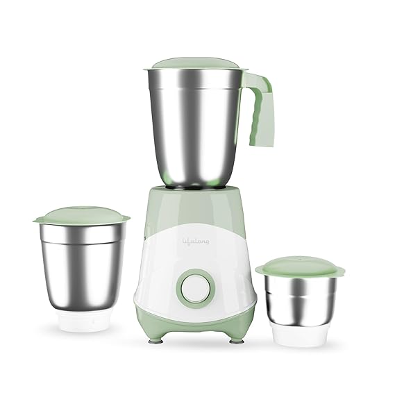 Lifelong Mixer Grinder for Kitchen | 3 Jar 600 Watt Mixie with Chutney Jar, Liquidizing Jar & Wet Grinder | Blender for Juices, Smoothies & Purees with Stainless Steel Blades, 3-Speed & Pulse Function