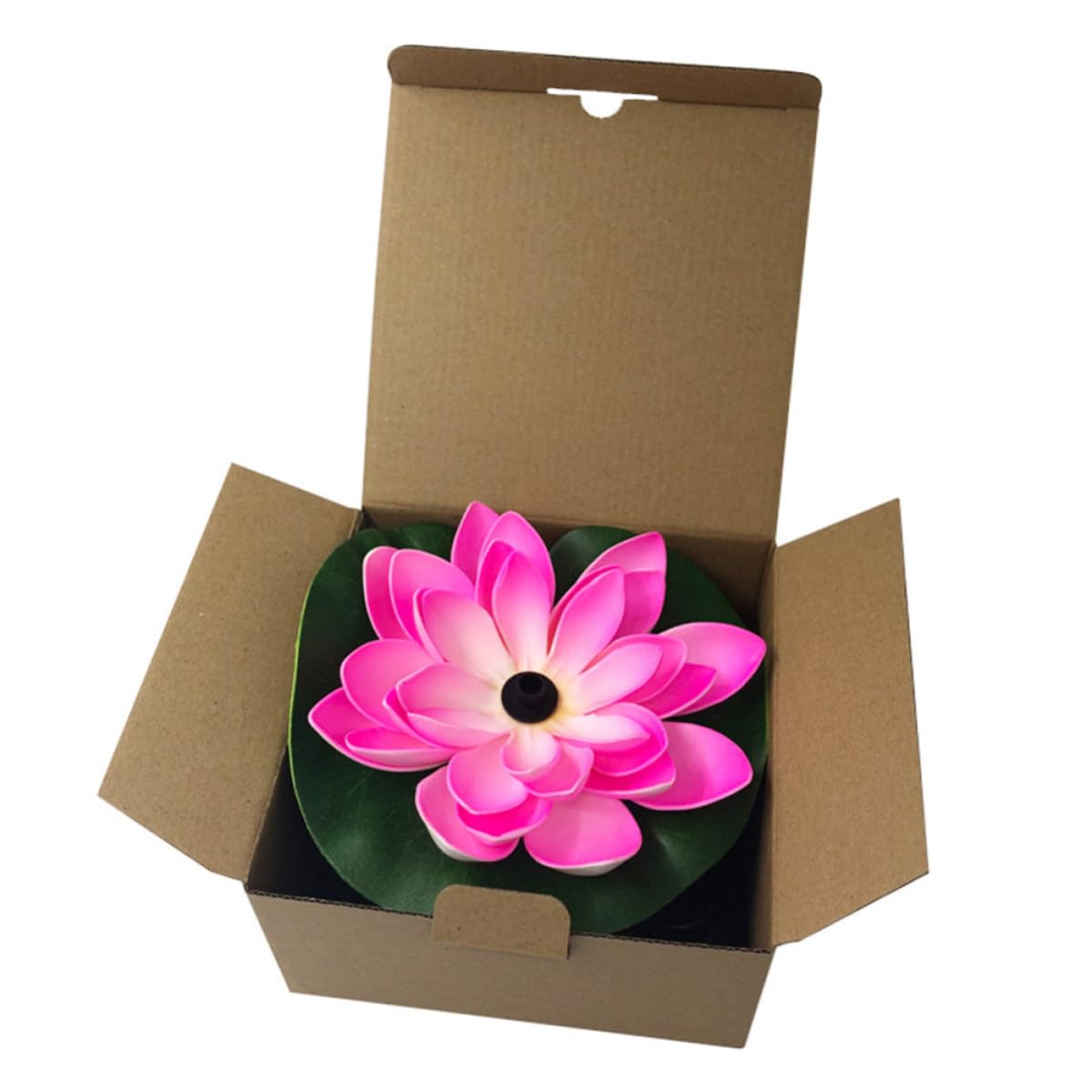 DOITOOL Fontana Solare da Giardino a Forma di Loto Verde, Pompa Galleggiante in Plastico Spruzzo D'acqua, Alimentata a Energia Solare per Circolazione Acqua in Stagno
