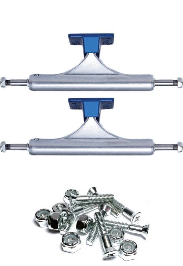 Slappy Truck Company ST1 Classic Hollow Polished/Blue Skateboard Trucks - 5.4