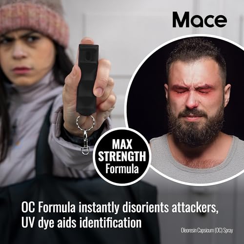 Mace Pepper Spray - Hard Case Model, 12g, 12 Feet Range, Max Strength 10% OC Formula, Long Lasting UV Dye, Flip Top Safety Cap, Self Defense Pepper Spray Keychain for Women & Men - Image 6