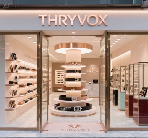 Multicolor Genuine Leather Belt, Rivets and Heart Ring Chain Waist Belt4