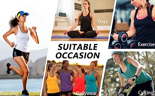 Telaleo 5 Pack Workout Tank Tops For Women, Athletic Racerback Sports Tank Top, Loose Sleeveless Dry Fit Shirts Black/Grey/White/Green/Blue Xl thumb #5