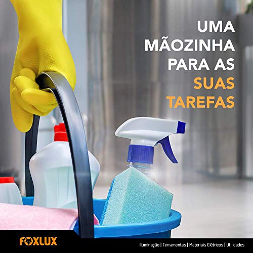 Luva Multiuso Foxlux – Látex – Antiderrapante – Tamanho P – CA 40.342 – Utilização Doméstica e Manut