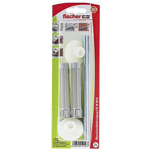 Fischer Injektions-Waschtischbefestigung FIS W M10 K, Inhalt: 2 x Gewindestange, 2 x FIS H 16 x 85 K, 2 x Bundhülse BDH, 2 x 6-kt-Mutter, 052593