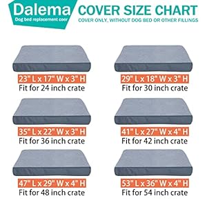   Dog-Bed-Cover-35L-x-22W-x-4H-InchHeavy-Duty-Durable-Waterproof-Fluffy-Soft-Short-Plush-Replacement-Dog-Bed-CoversWashable-Removable-Pet-Bed-Mattress-Cover-with-ZipperGreyCover-Only