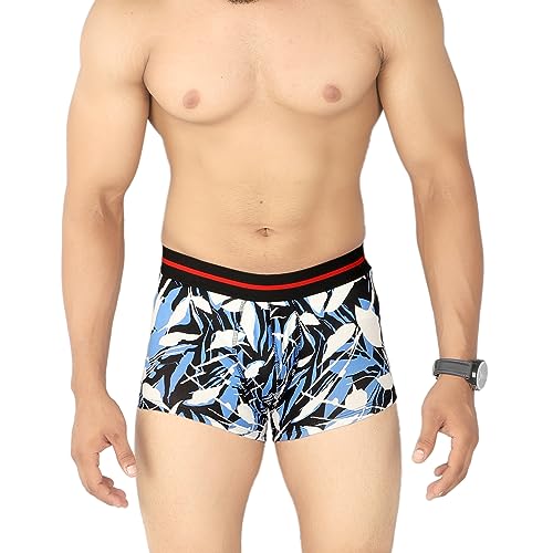 Image of Regular Fit Printed Cotton Trunks for Men |Combed Cotton, Stretchy Fabric, Anti-Bacterial and Microfibre Waistband (TKP)