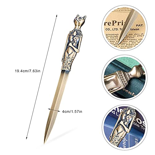 FEMONGY Brieföffner, 19.4cm Brieföffner Edel letter opener aus Metall, Empfindlich Edlen Robust Langlebig, geeignet zum Öffnen von Briefen, Sammeln, Schmücken