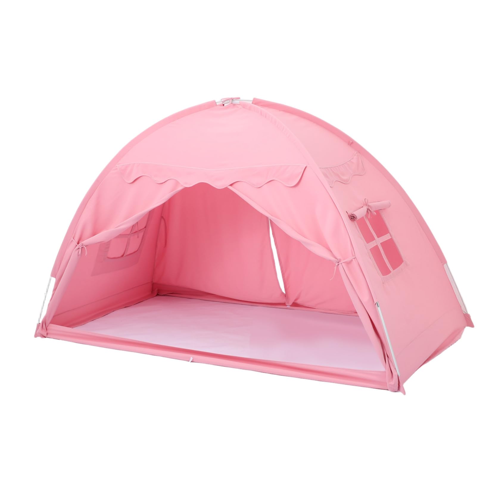 Holibanna Tienda de campaña para y niñas con Dosel, Tienda de Cama Infantil de Interior, casita de Juegos para Dormitorio, Estructura de Acero Resistente, 76'' x 47