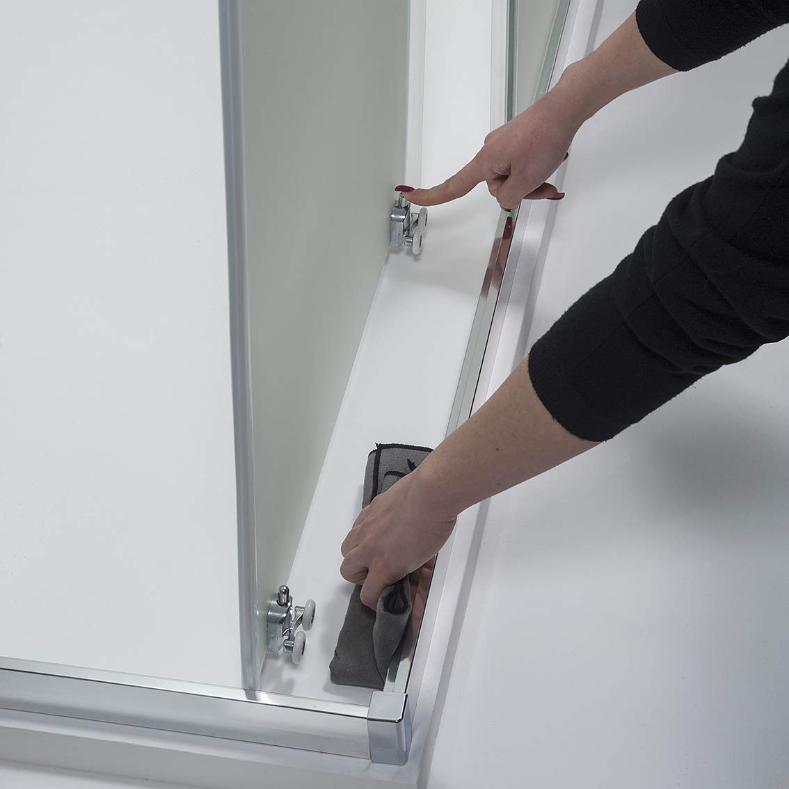 Box Doccia 3 Lati 70x120x70 cm h190 Porta Scorrevole Vetro Opaco