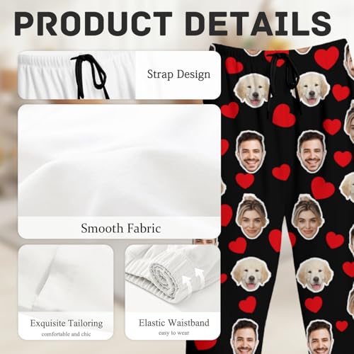 Custom Pajama Pants - Personalized Sleepwear & Lounge Pants with Text/Photo Printing - Family Matching2