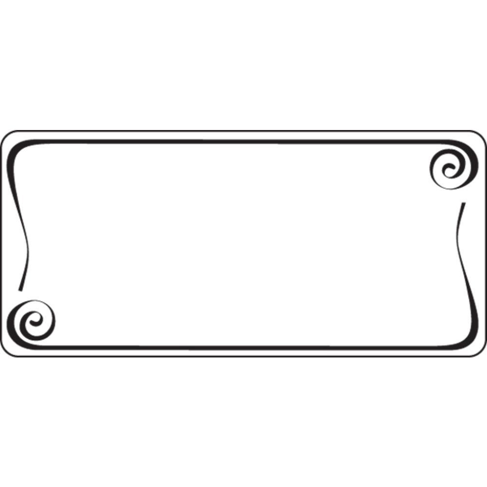 HUBERT White 12-Up Laser Labels Black Imprinted Whirly Design - 3 1/2"L x 1 5/8"H, 780 per Pack